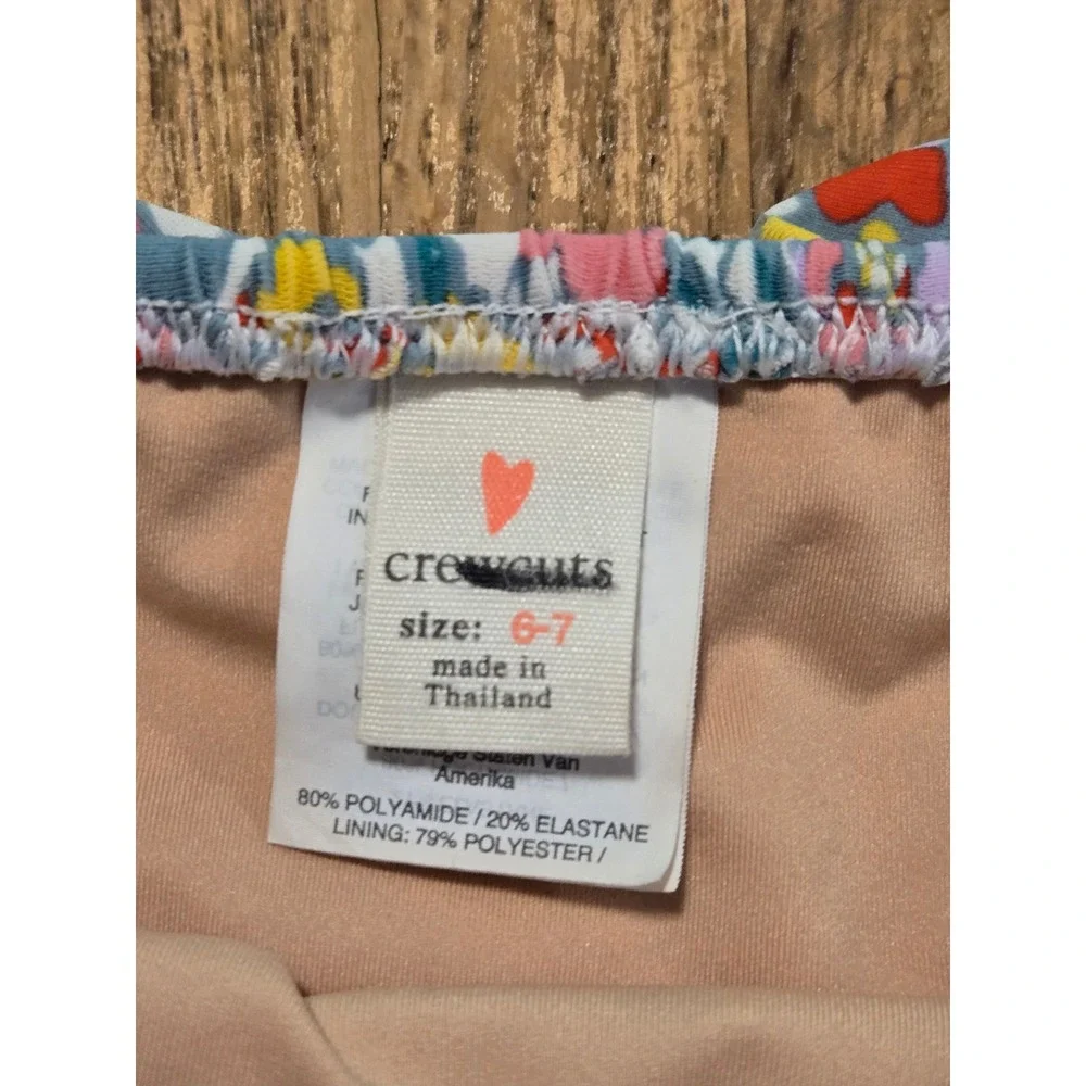 Crewcuts J.Crew Girls 6-7 Multi Color Floral Ruffle Bikini Swimsuit Bottom